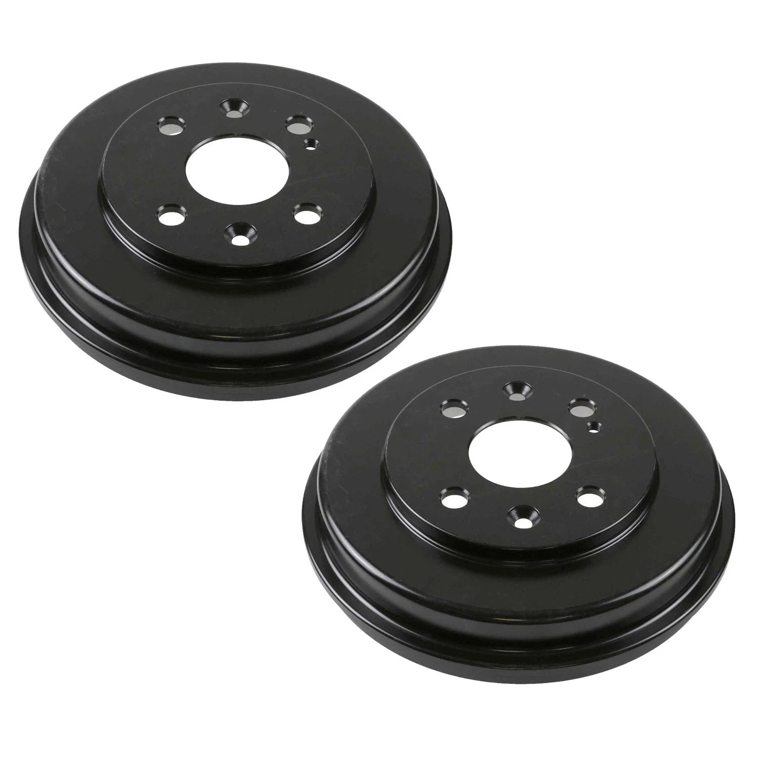 2X Rear E-Coated Brake Drum Set for Mazda 2 (2011–2014)