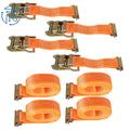 Set of 4 Heavy Duty 2" x 20' E-buckle Ratchet Straps 4400 lbs