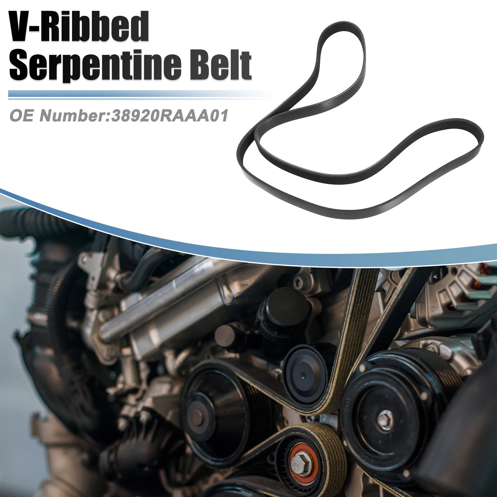 V-Ribbed Serpentine Drive Belt for Honda Accord (2003–2007) No. 38920RAAA01