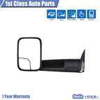 Left Manual Folding Towing Side View Mirror for Dodge Ram Pickup (1994–2002)