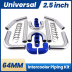 2.5" 3" Universal Aluminum Intercooler Turbo Piping Kit with Hose & Clamp