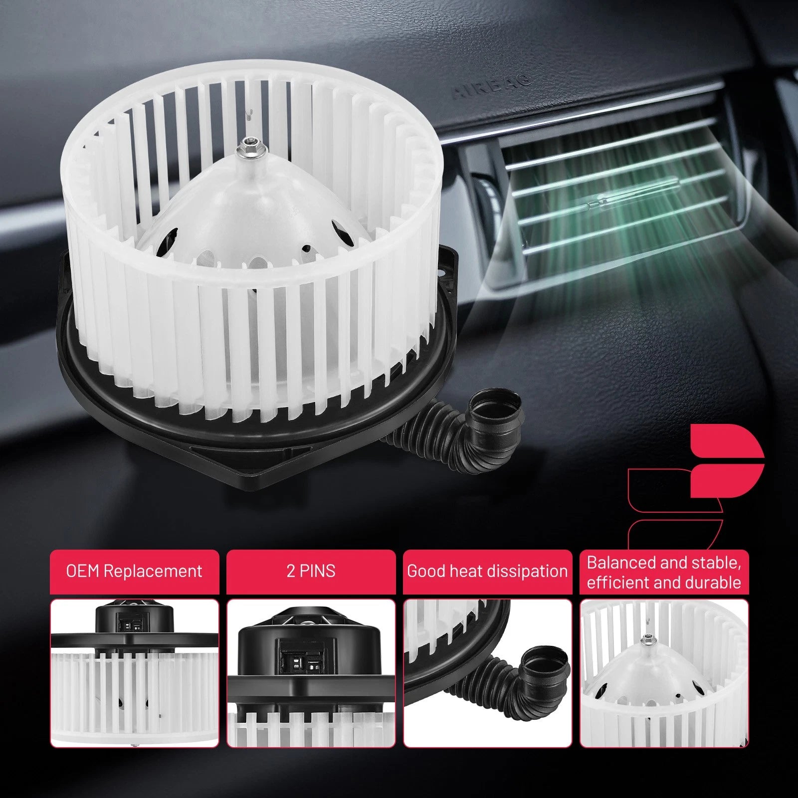 Blower Motor Fan for Nissan Titan XD 5.0L, Titan 5.6L (2016–2021)