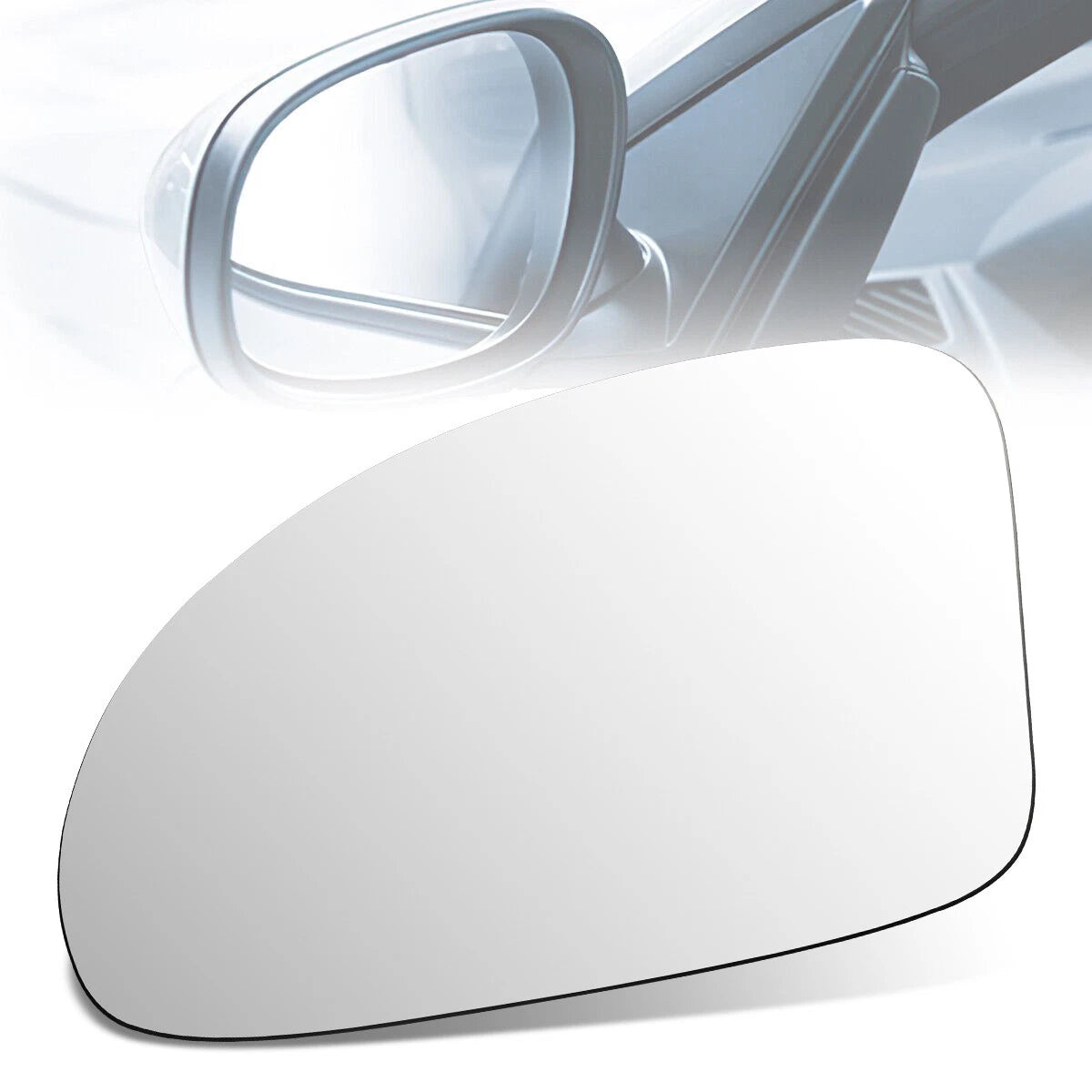 Side Door Mirror Glass for Ford Aspire (1994–1997) OE Style Flat Lens Left