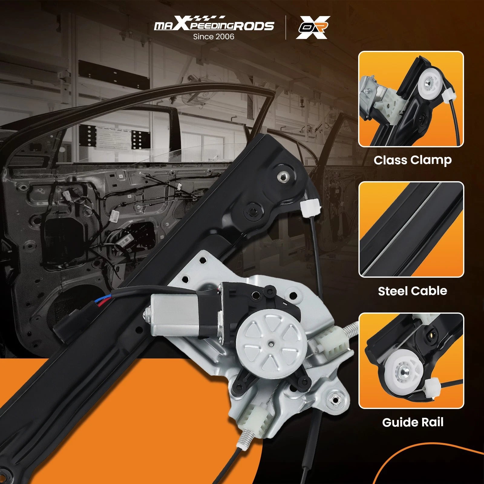 Front Right Window Regulator with Motor for Chevrolet Cruze (2012-2015)