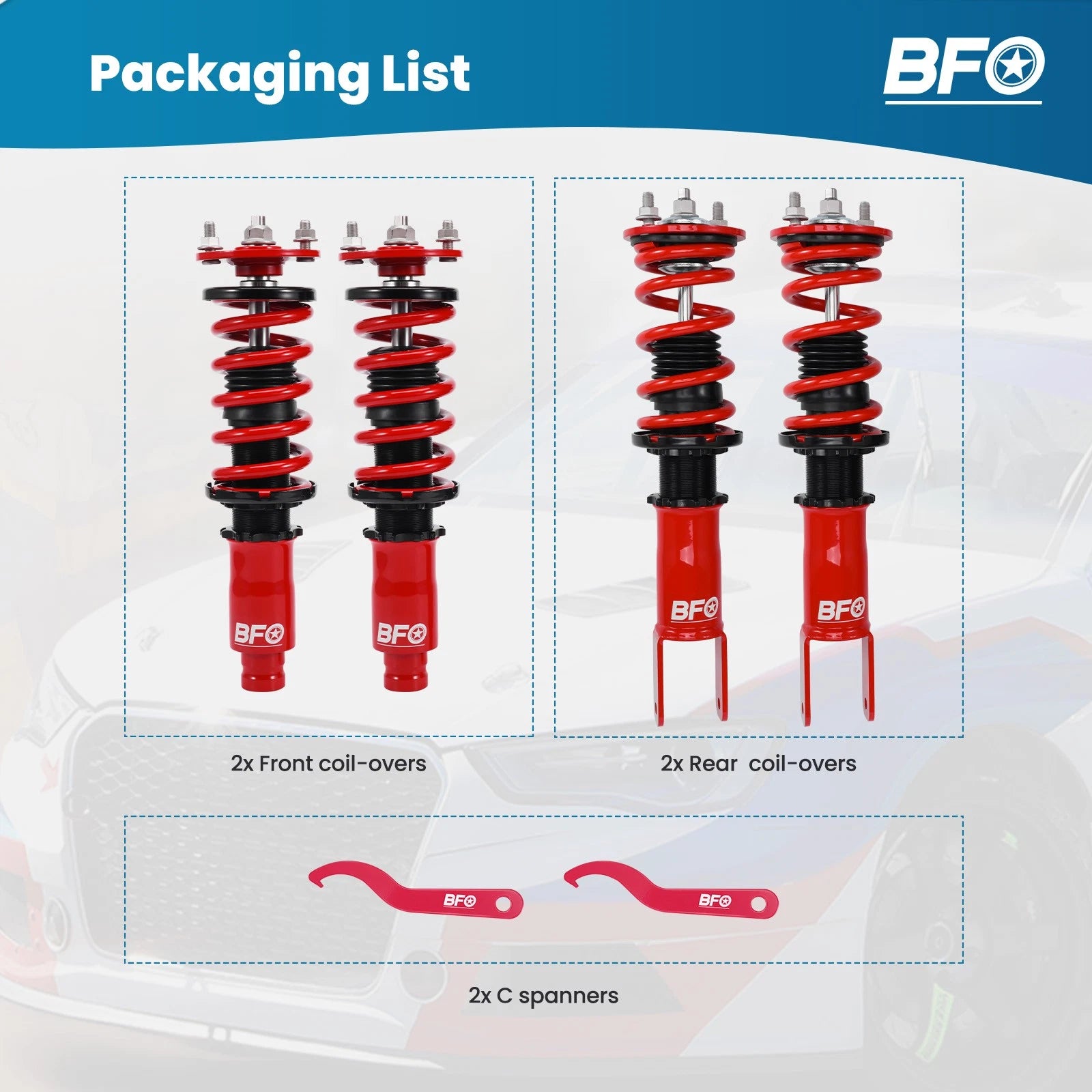 Coilover Suspension Kits for Honda Civic/Integra (1988–1993)