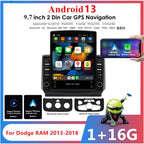 9.7'' Car Stereo Radio GPS for Dodge RAM 1500 2500 3500 4500 5500 (2013-2018)