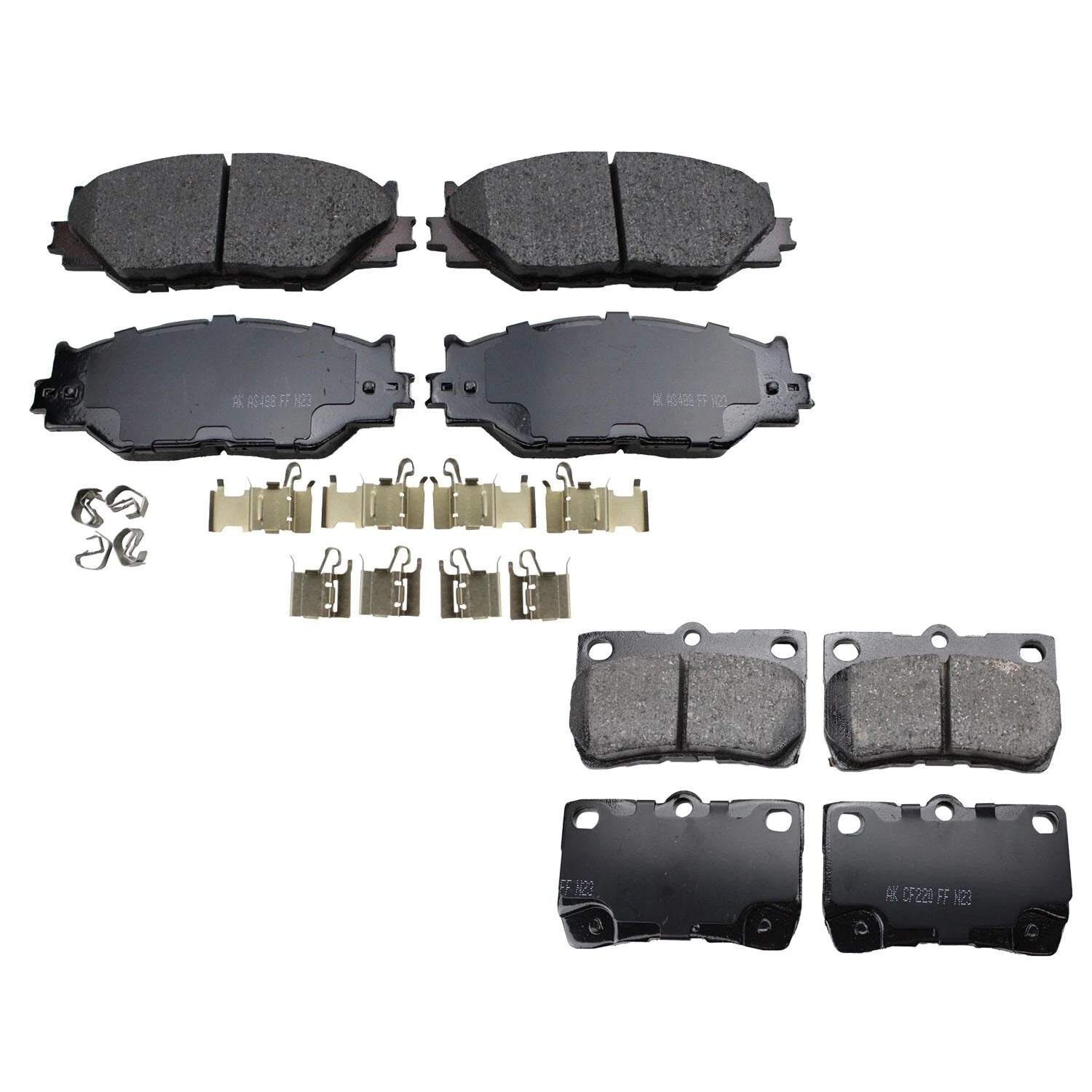 Set of 4 Akebono ProACT Ceramic Brake Pads for Lexus IS250 (2006–2008)