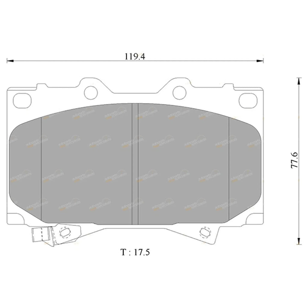 Eco Front Disc Brake Pads for Toyota Landcruiser (1999–2007)