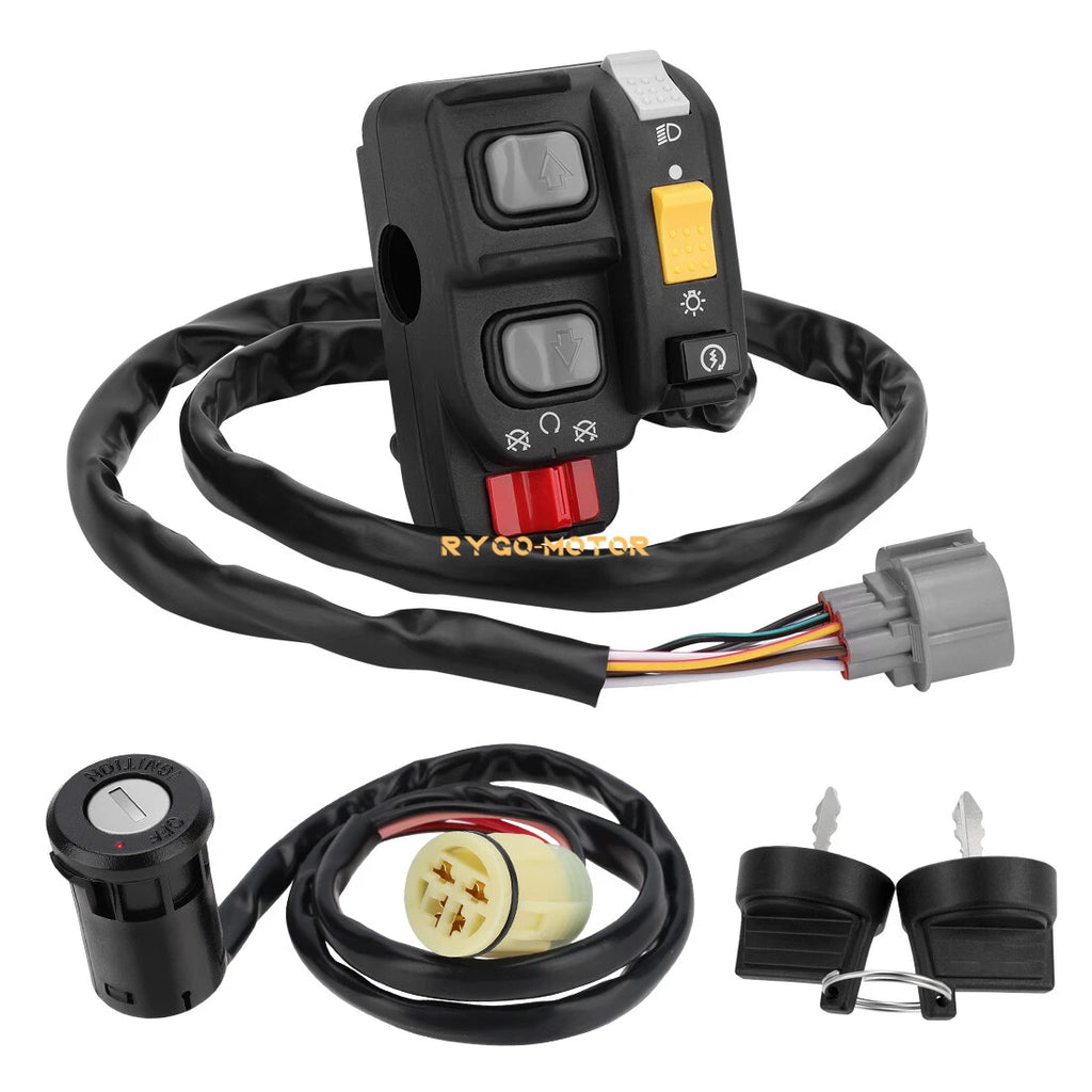 Handlebar & Key Switch for Honda Rancher 350 ES TRX350TE TRX350FE (2000–2005)