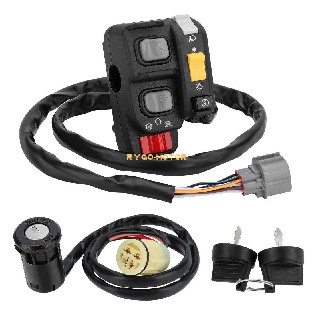 Handlebar & Key Switch for Honda Rancher 350 ES TRX350TE TRX350FE (2000–2005)
