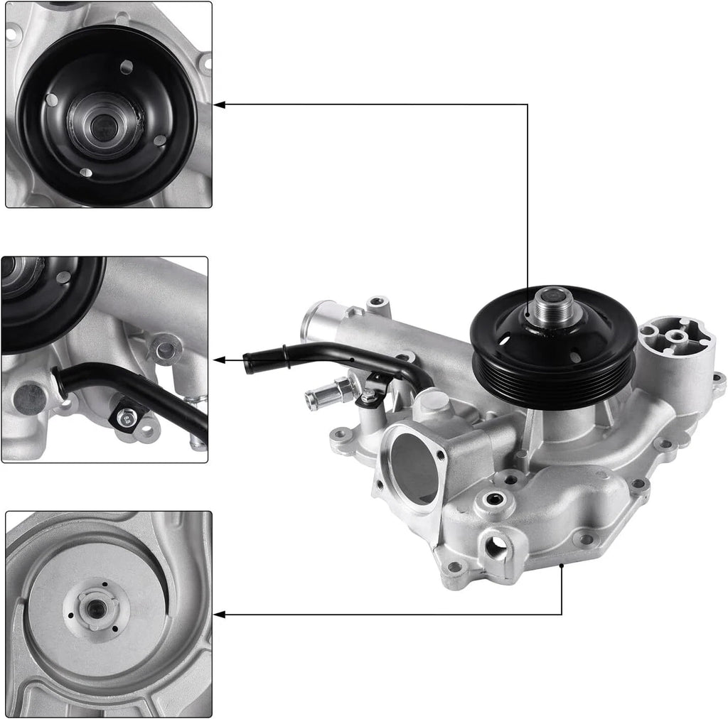 Water Pump w/Gasket for Dodge Ram 1500 2500 3500 (2002–2010) 68346912AA