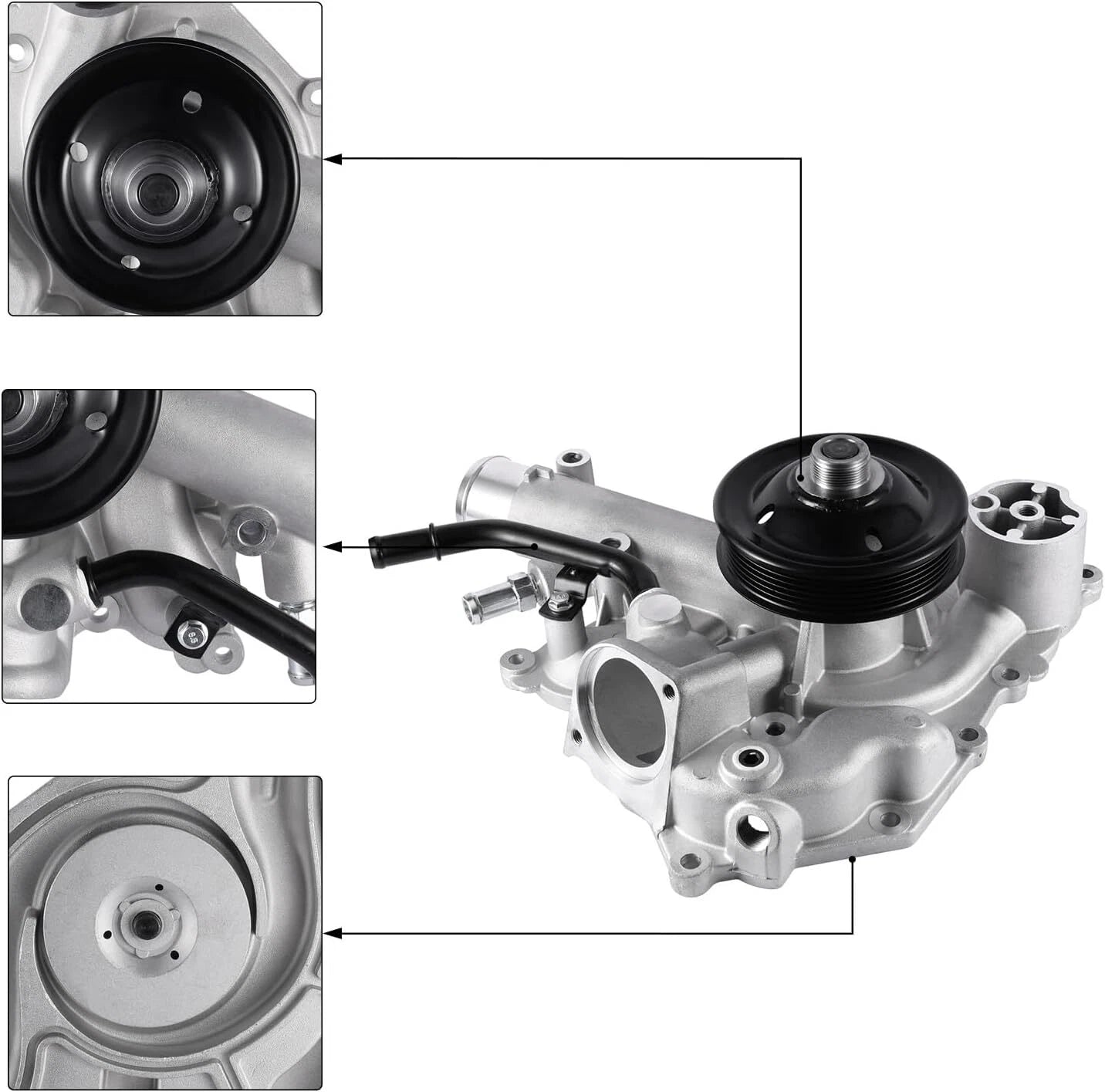 Water Pump w/Gasket for Dodge Ram 1500 2500 3500 (2002–2010) 68346912AA