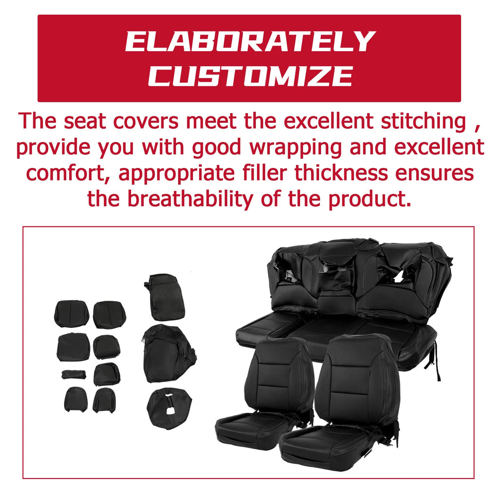 Set of 2 Factory Style Seat Covers for Chevy Silverado (2019-2021)