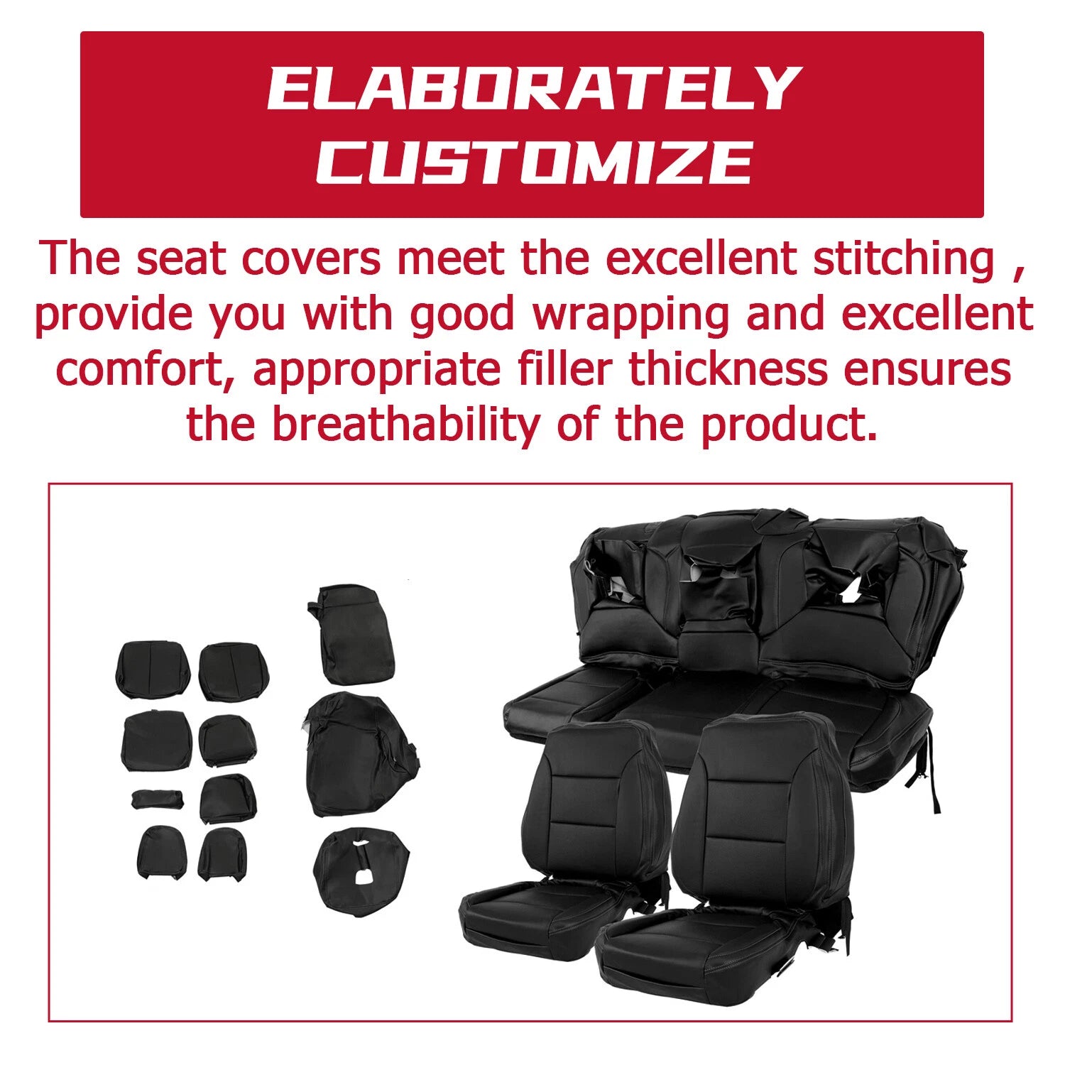 Set of 2 Factory Style Seat Covers for Chevy Silverado (2019-2021)