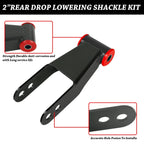 2 Rear Drop Shackles Kit for Chevy Silverado GMC Sierra 1500 C1500 (1988–2018)