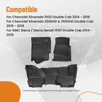All Weather Floor Mats for GMC Sierra Denali 1500 (2014–2018) TPE