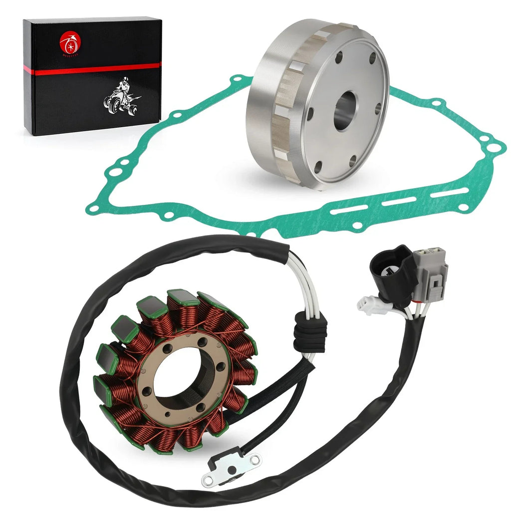 Flywheel Rotor & Stator w/ Cover Gasket for Yamaha Rhino YXR700F (2008-2013)