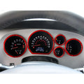 5x Red Carbon Fiber Speedometer Cover Trim for Toyota Tundra (2007-2013)