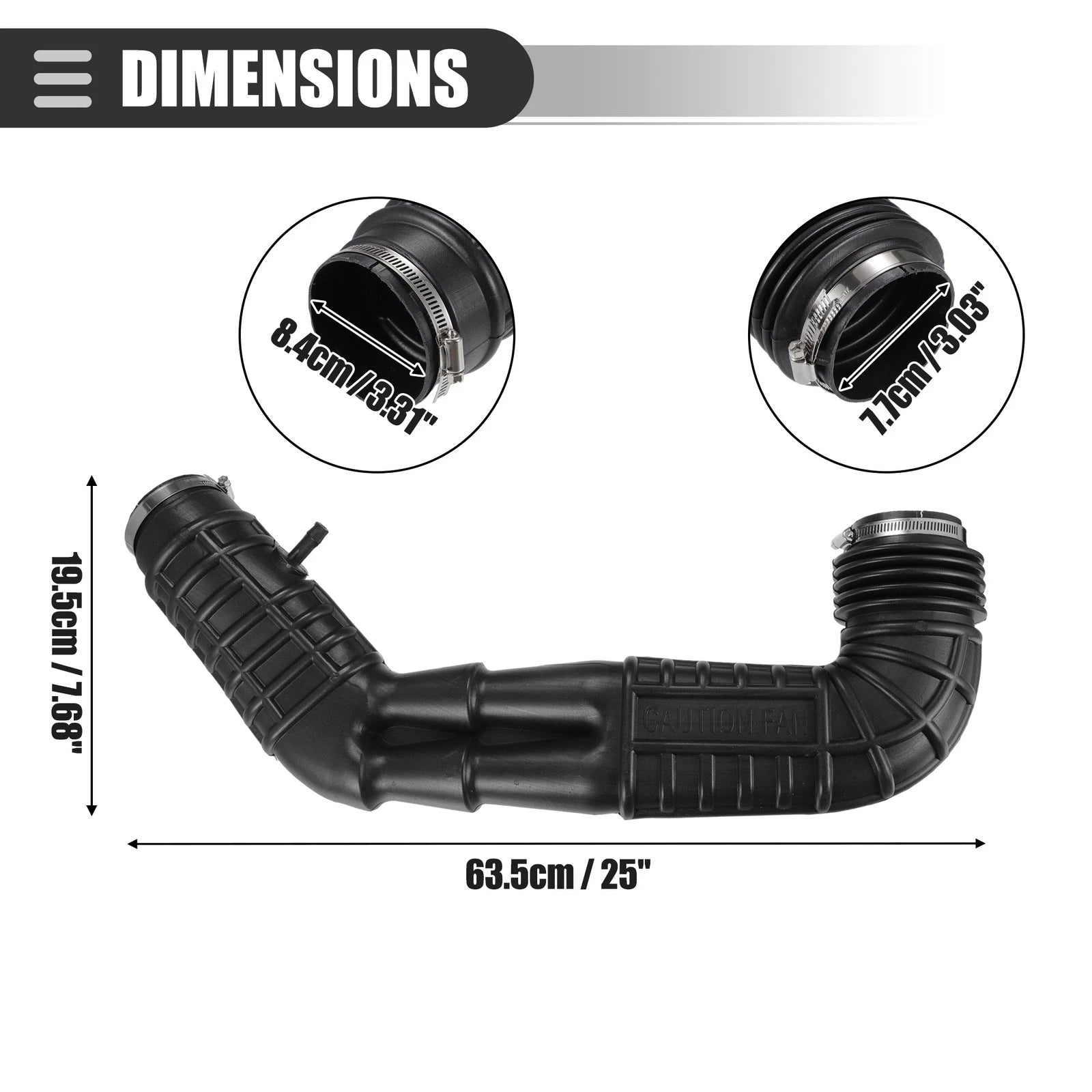 Air Intake Hose Tube with Clamps for Ford Ranger 3.0L V6 (1992–1994)