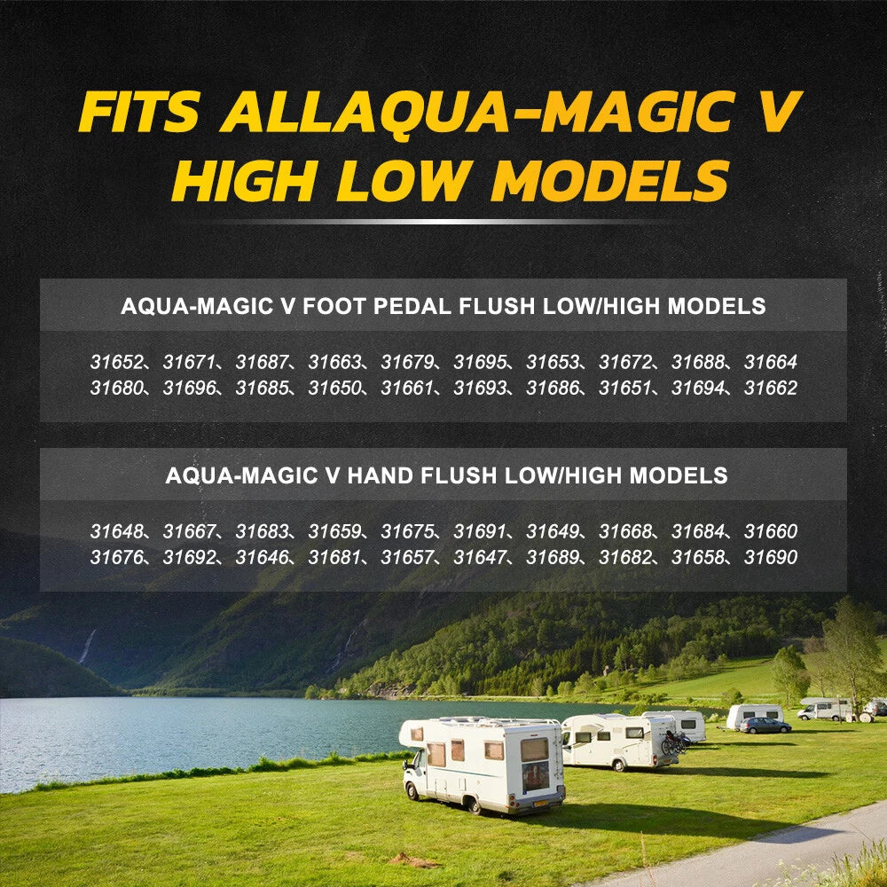 Upgraded Water Valve for Thetford Aqua Magic Toilet (RV)