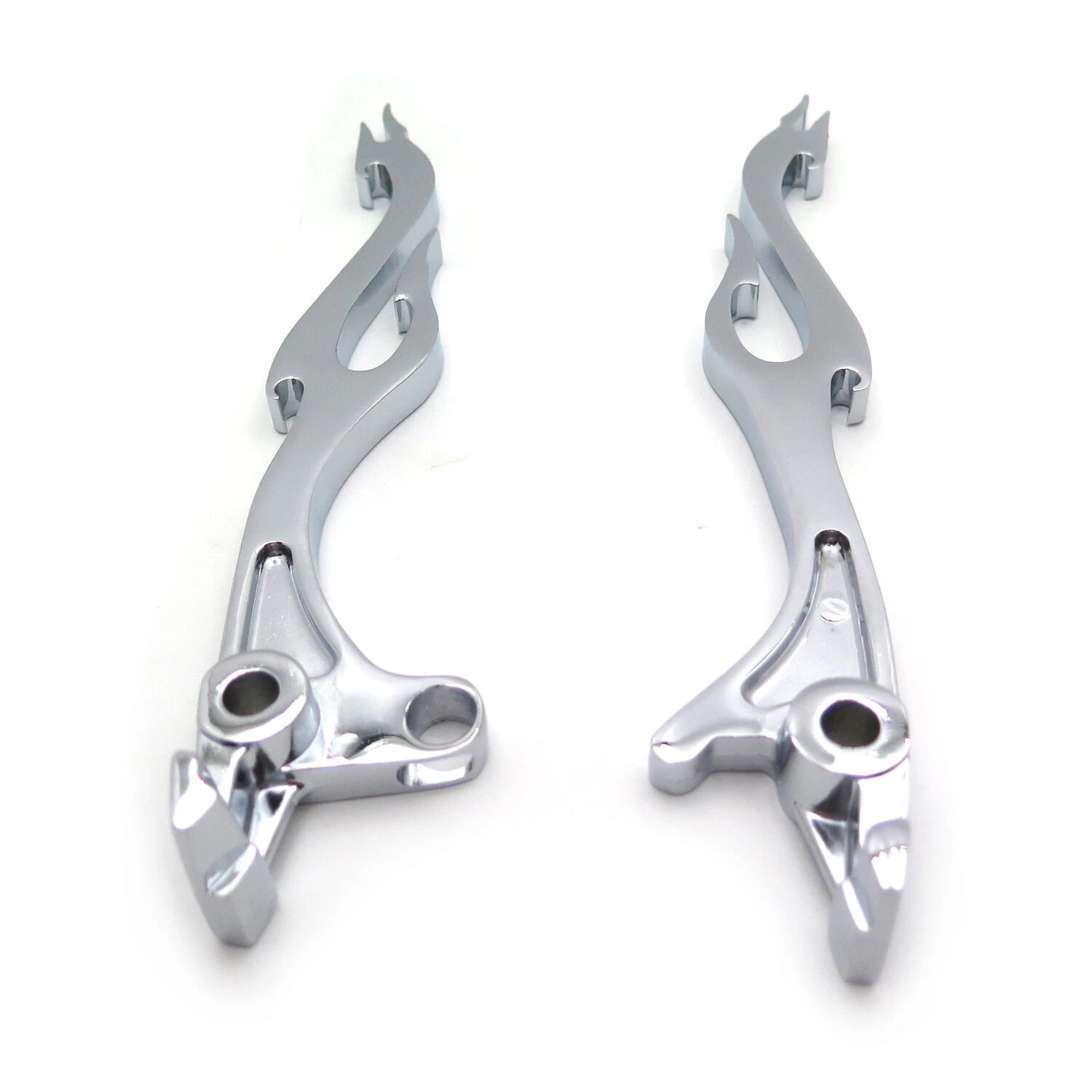 Chrome Brake Clutch Flame Lever Set for Kawasaki Vulcan 1500 1600 (87-09)