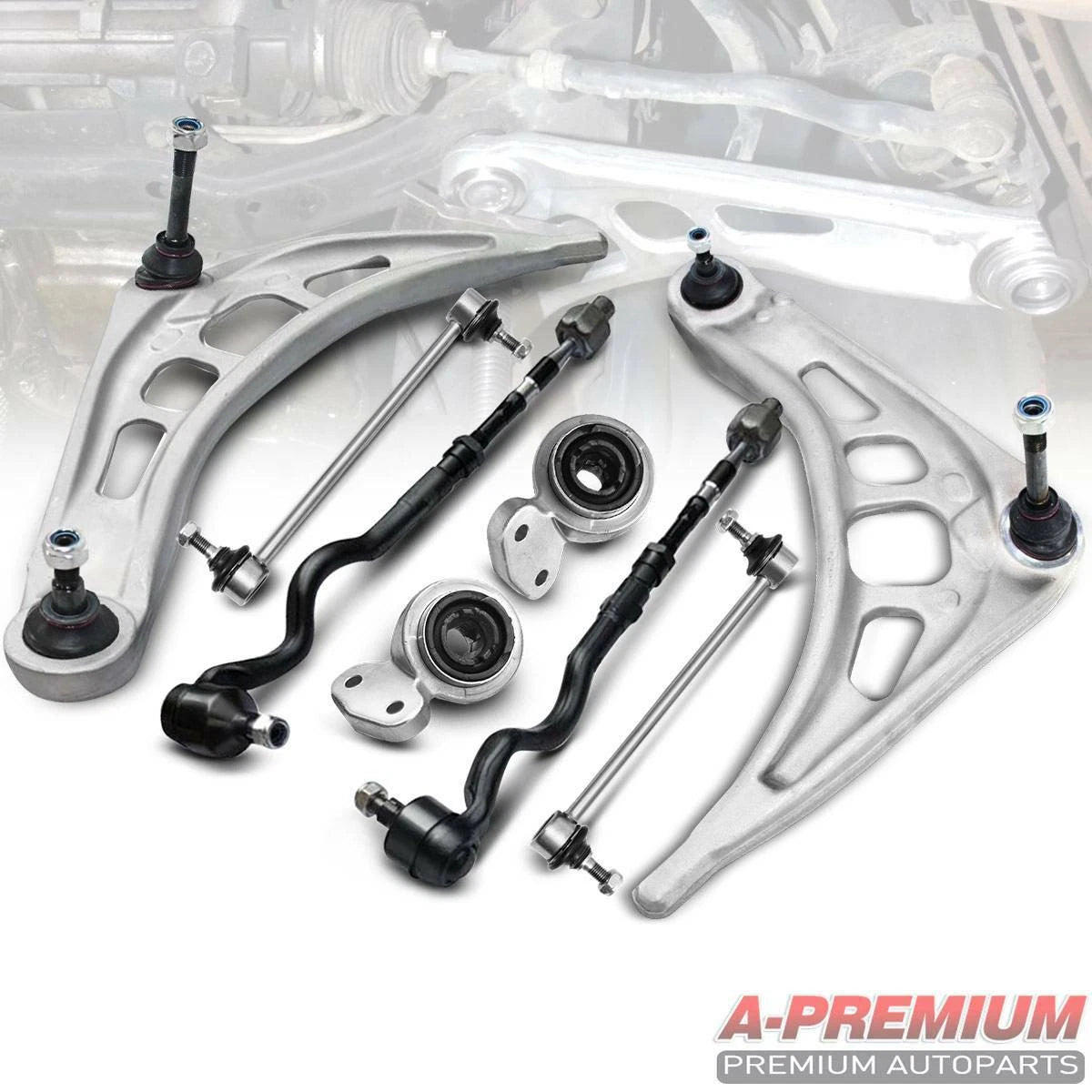 Set of 8 Front Lower Control Arm Sway Bar Links for BMW 325Ci 325i (2001–2006)