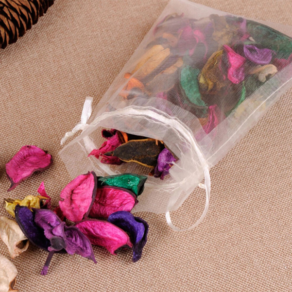 Set of 100 Organza Bags for Jewellery Wedding Candy Packaging