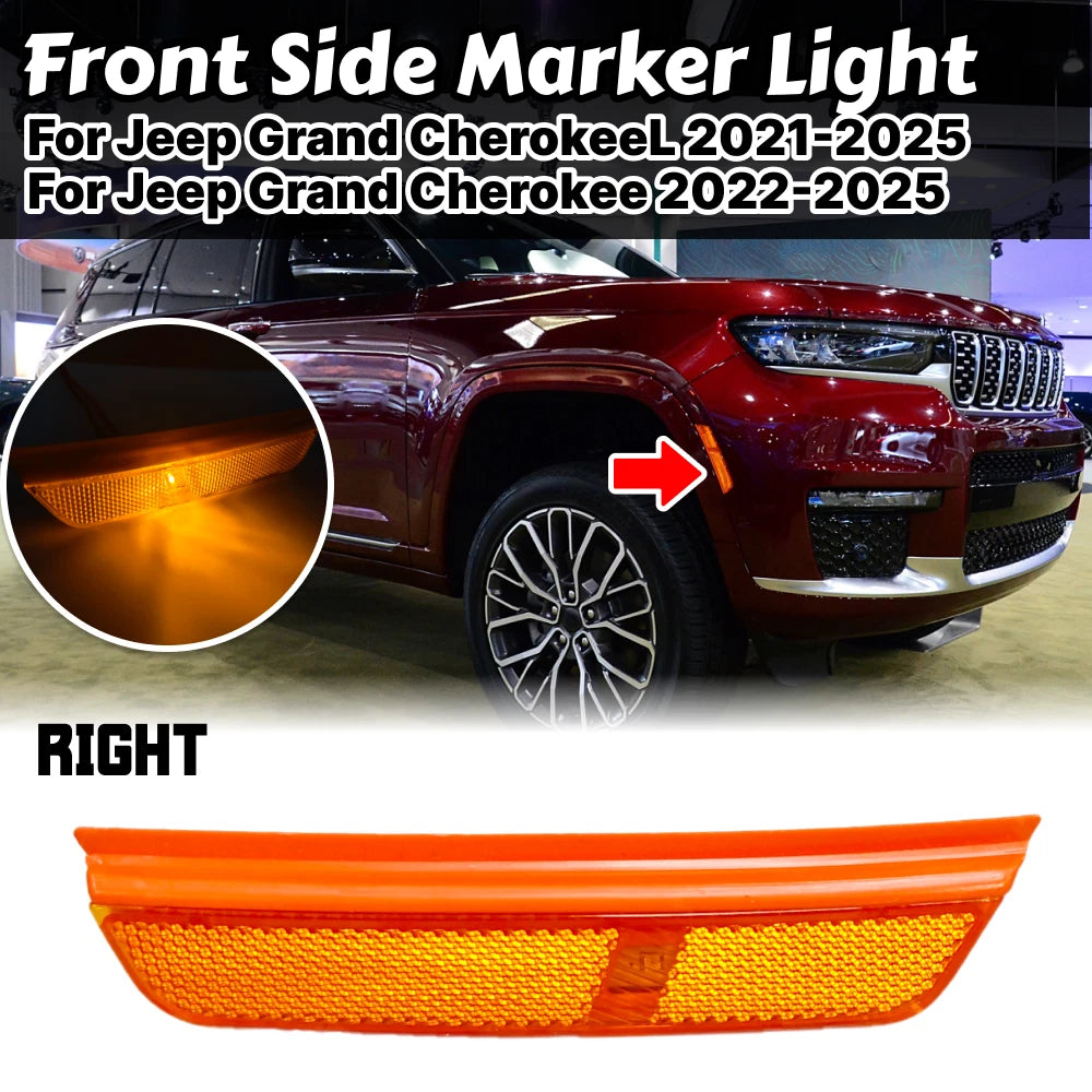 Amber LED Side Marker Light for Jeep Grand Cherokee L (2021–2025)