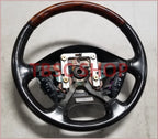 Steering Wheel with Cruise Switch for Lincoln LS (2003–2006) - Black/Wood