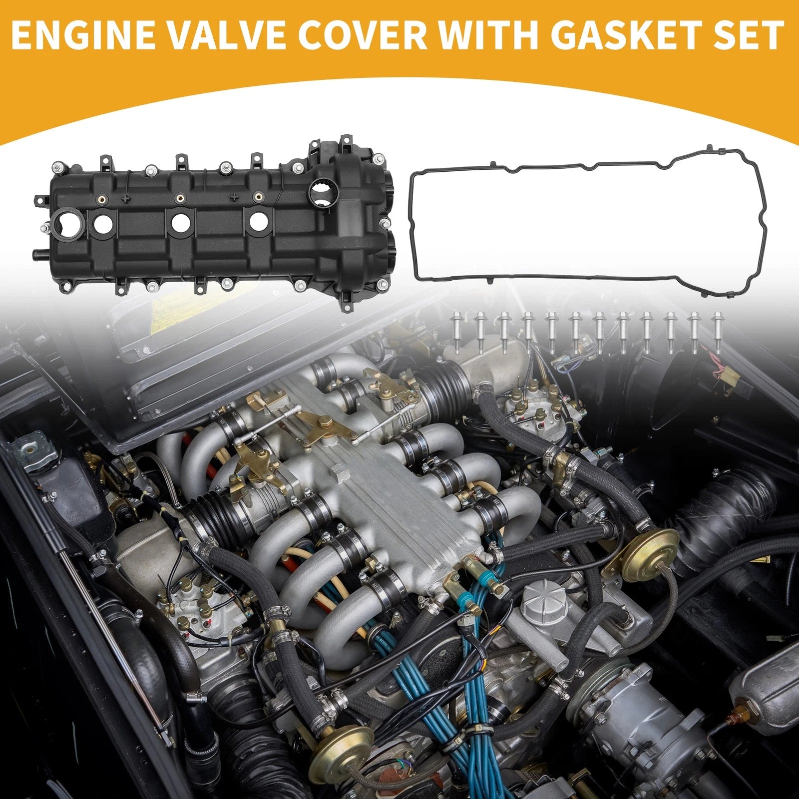 Engine Valve Cover with Gasket No. 5184069AN for Dodge Charger (2011–2023)
