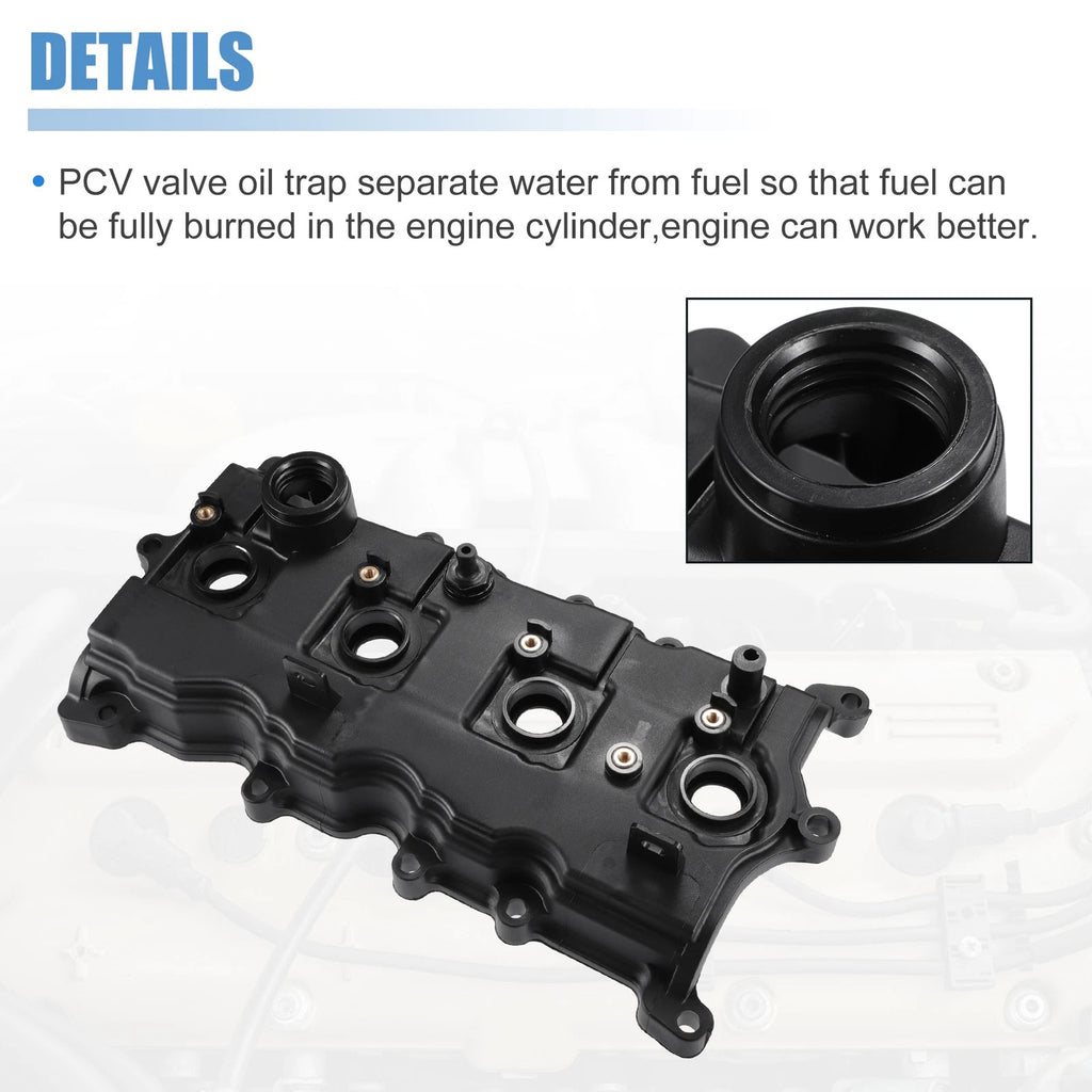 Set of 1 Engine Valve Cover with Gasket for Nissan Rogue (2008–2013) No.13264JG30A