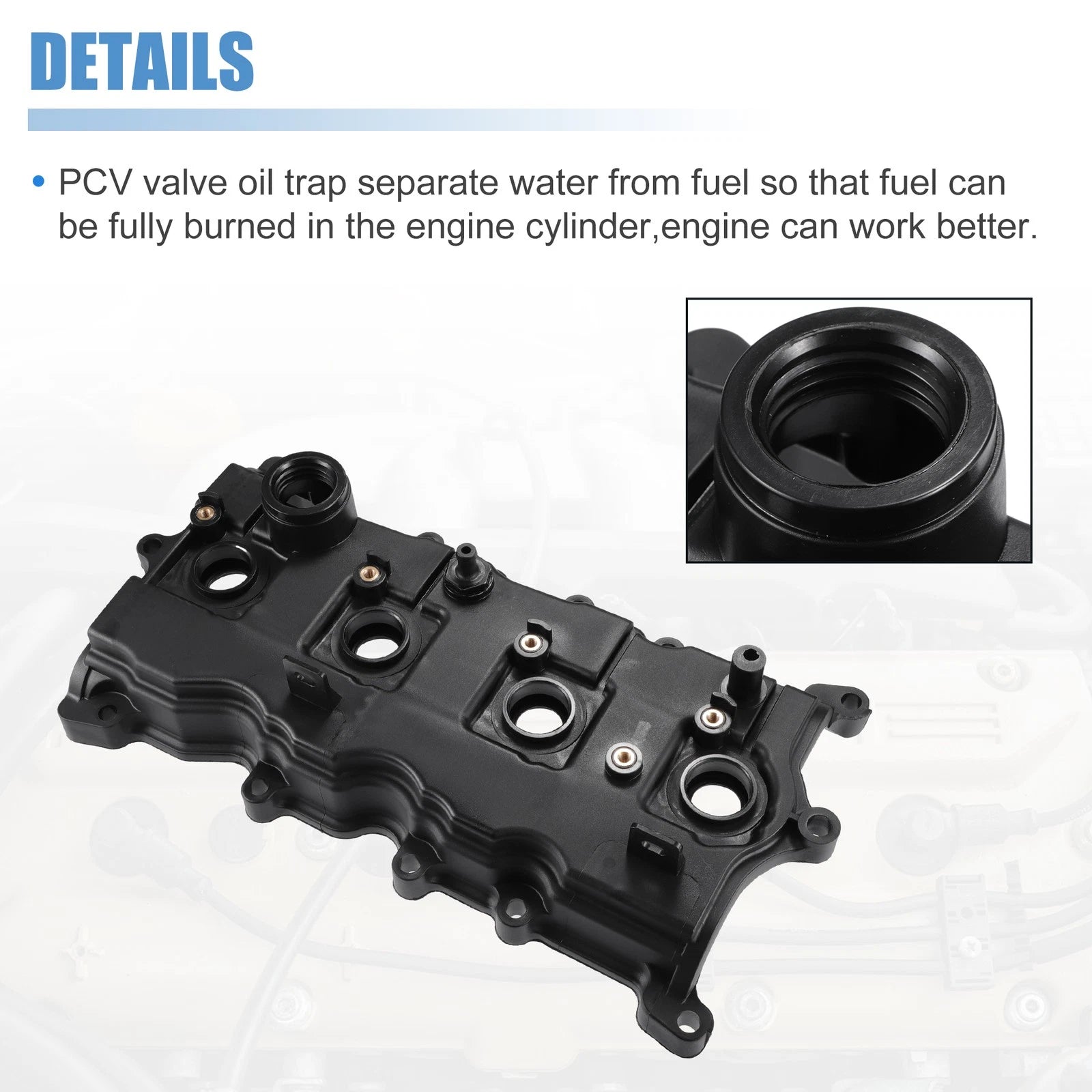 Set of 1 Engine Valve Cover with Gasket for Nissan Rogue (2008–2013) No.13264JG30A
