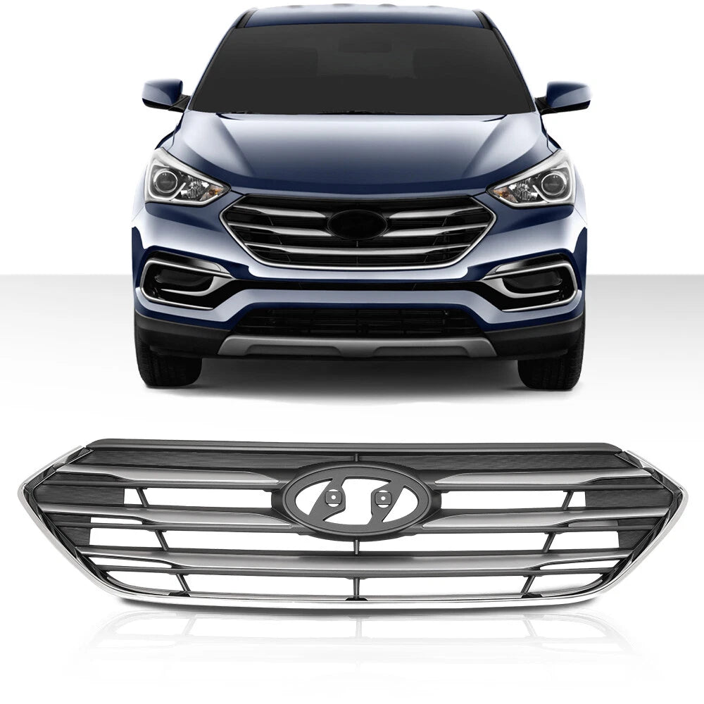 Front Bumper Upper Grille Assembly for Hyundai Santa Fe Sport (2017–2018)