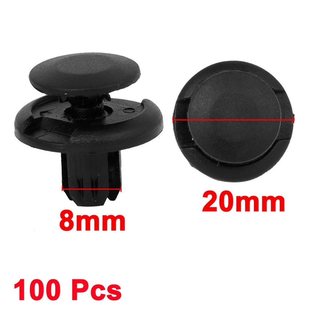 100 Pcs 8mm Nylon Rivet Fastener Clips for Honda Accord (1990–2023)