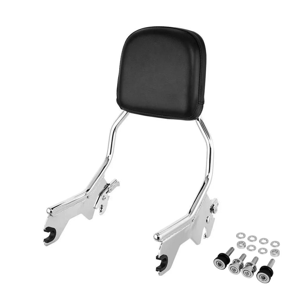 Chrome Sissy Bar Backrest & Luggage Rack Docking Kit for Harley Softail (18-25)