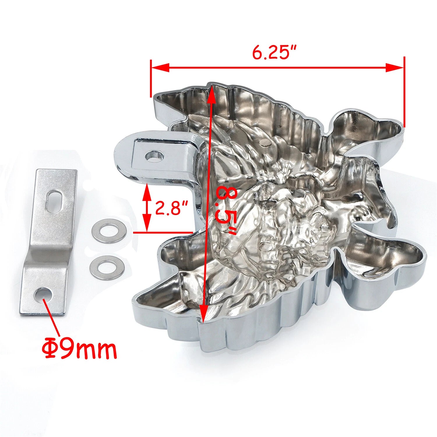 Chrome Skull Head Horn Cover for Harley V-Rod (1992–2020)