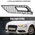Pair Fog Light Mesh Grille Cover for Audi A4 B8.5 (2013–2016) Black