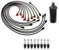 Ignition Wires & Spark Plugs Kit for Checker Chevy Biscayne V8 (1 Coil, 8 Plugs)