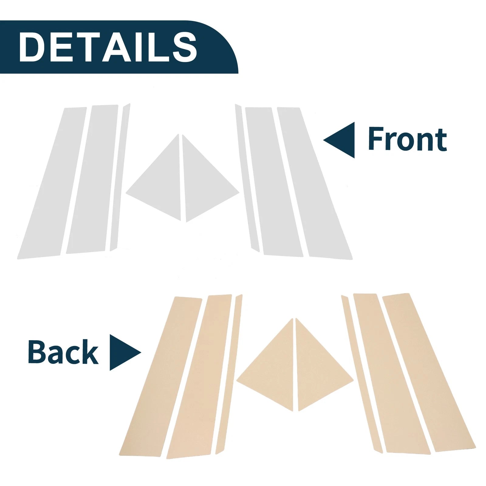 8 Pcs Door Pillar Window Trim for Toyota BZ4X (2022–2023) Chrome Silver Tone