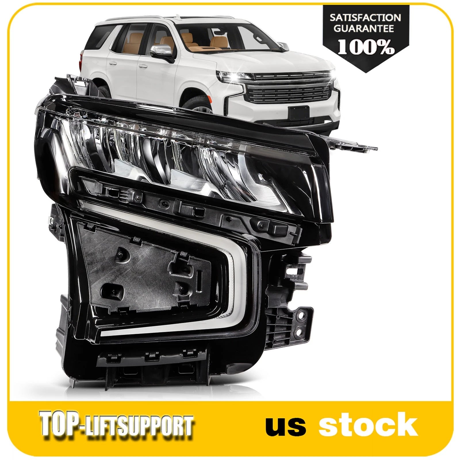 Full LED Headlight Right Side for Chevy Tahoe Suburban (2021–2024)