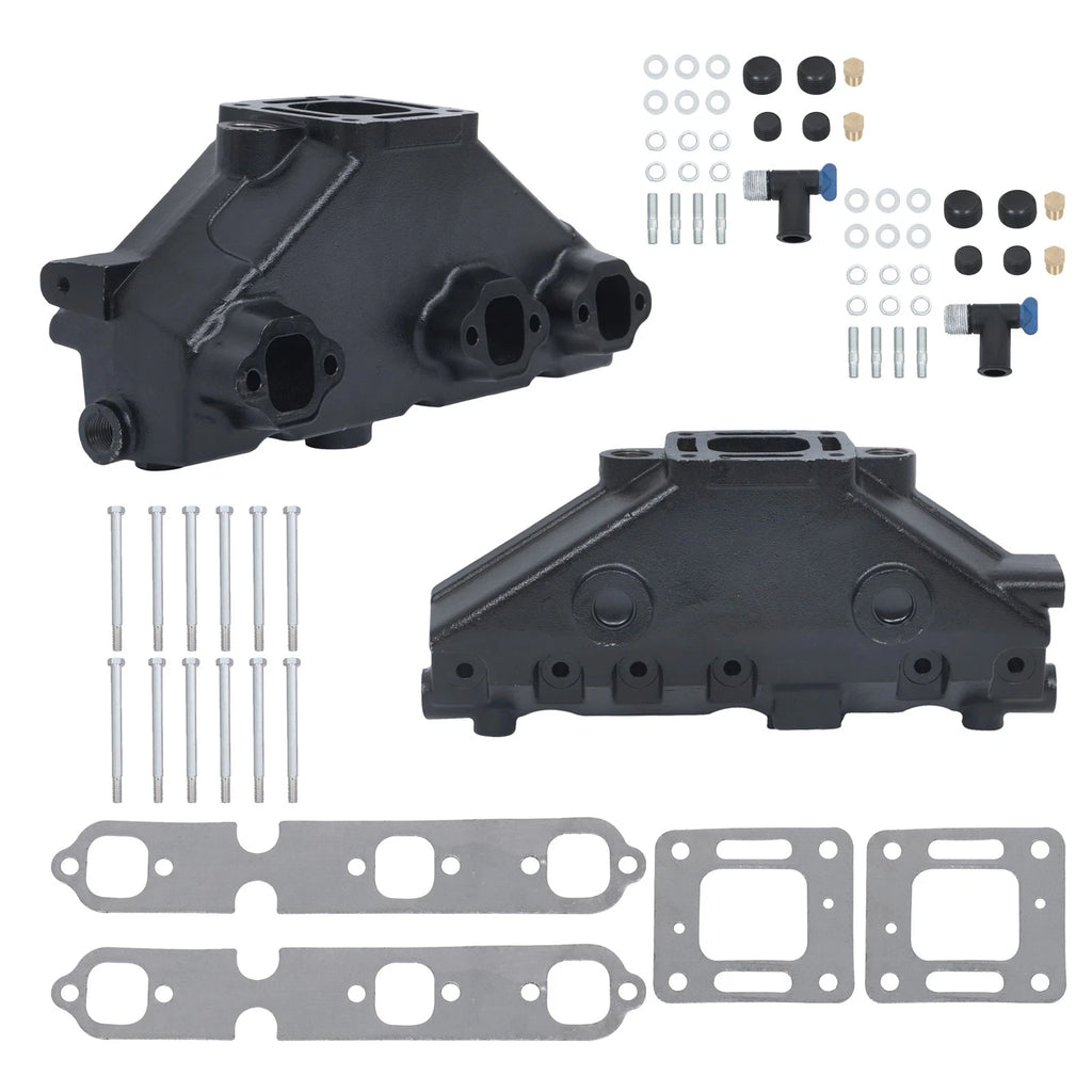 Set of 2 Exhaust Manifolds for Mercruiser 4.3L V6 (1985–2002)