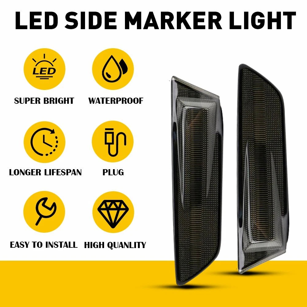 Sequential Smoke LED Front Bumper Side Marker Light for Infiniti G35 (2003–2007)
