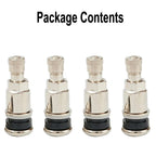 Set of 4 Metal Valve Stems for Car Van Tyres (11.3MM Hole)