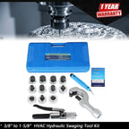 Swaging Tool Kit for HVAC Copper Tubing (3/8" to 1-5/8")