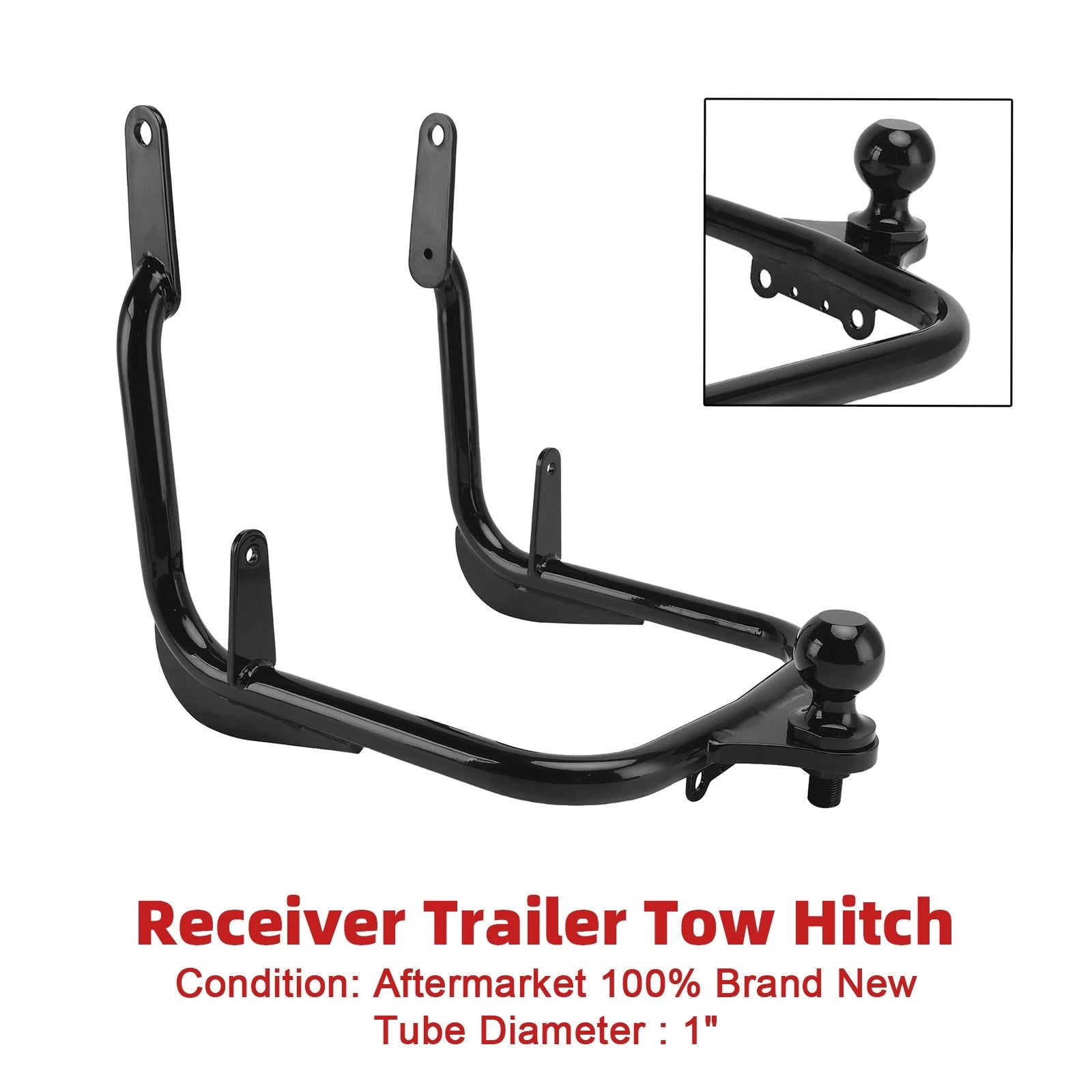 Receiver Trailer Tow Hitch for Harley Touring Electra Street Glide FLHX (2009–2023) Black