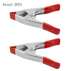 A-Frame Spring Clamp for Woodworking (Metal Body, Rubber Protection)