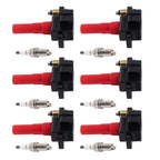 Set of 6 Ignition Coils & Spark Plugs for Subaru Outback H6 (2001-2009)