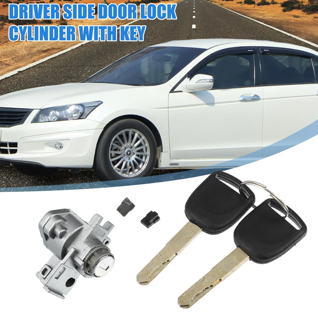 Front Left Door Lock Cylinder with 2 Keys for Honda Accord (2008–2013) 72185-TA0-A01