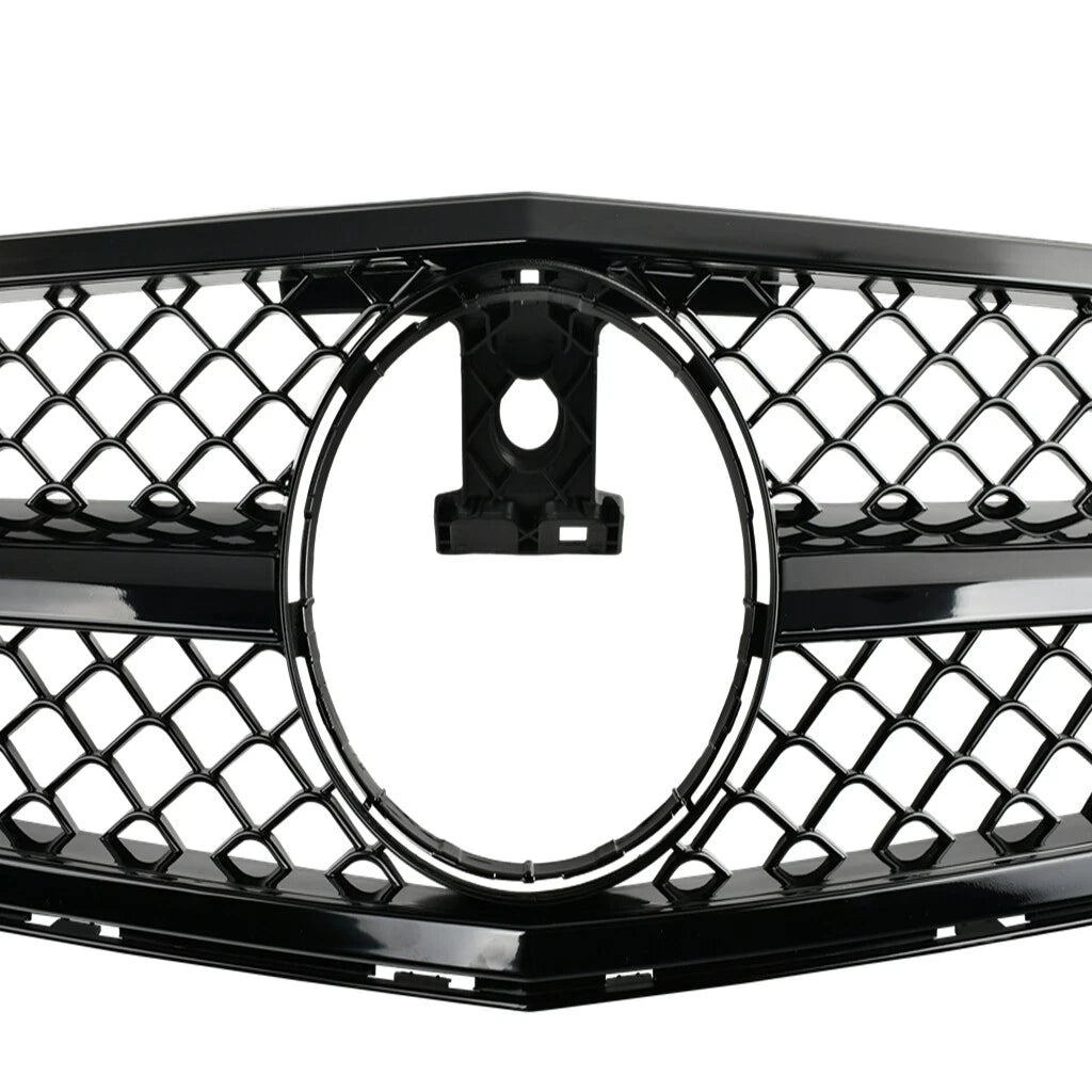 AMG Style Gloss Black Front Grille for Benz W204 C250 200 300 350 (2008–2013)