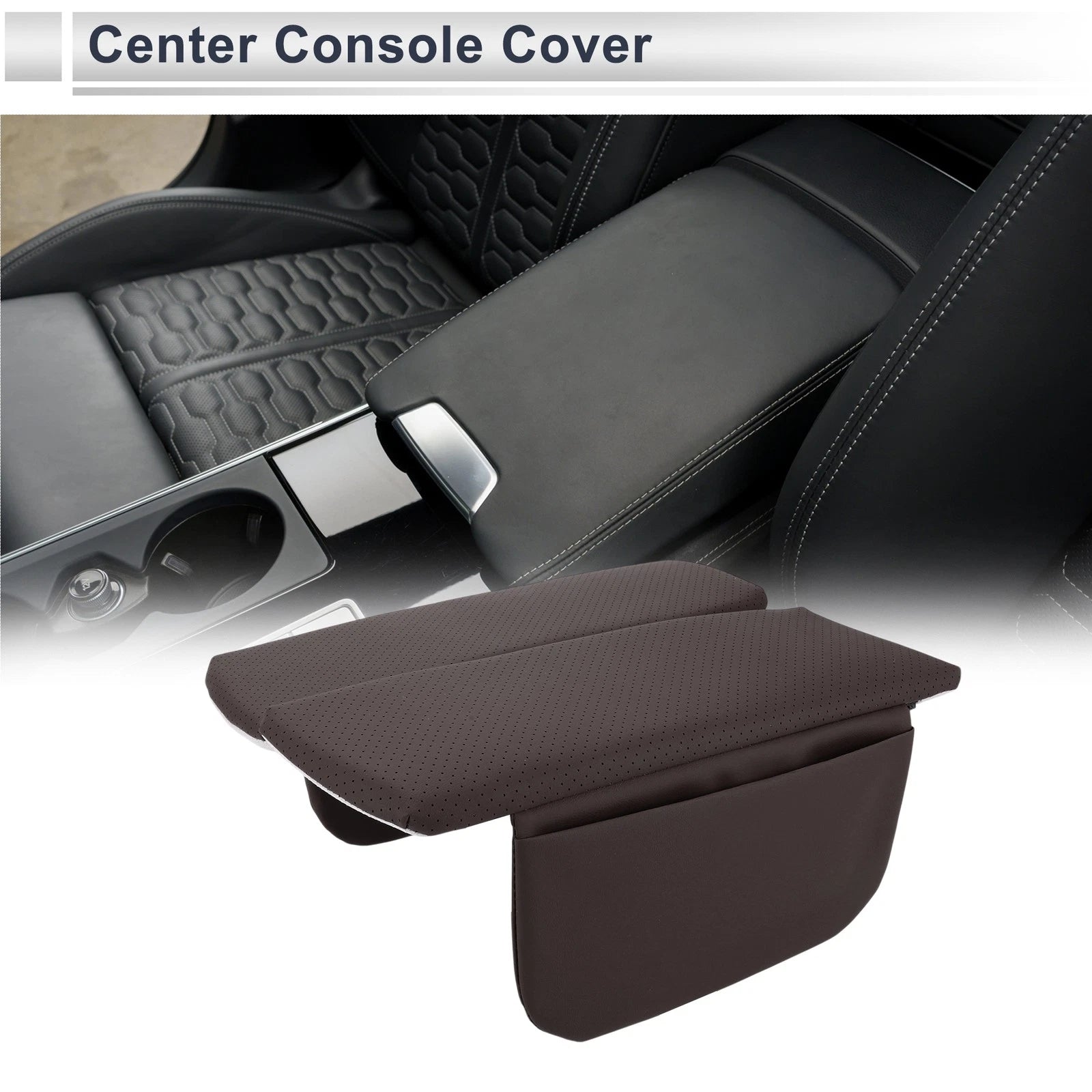 Set of 1 Center Console Cover for BMW X5 (2019–2024) Dark Brown